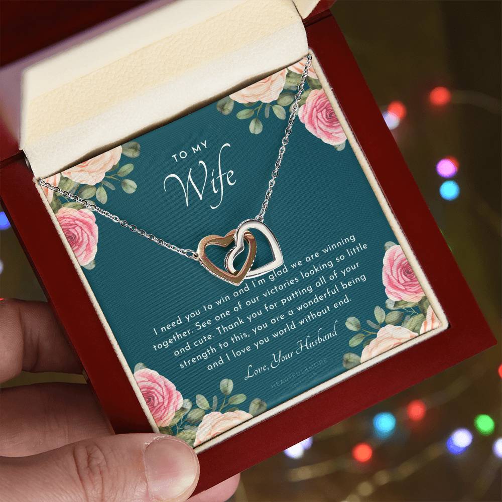 Postpartum Gift For Wife Gift For Wife Post Pregnancy Becoming A Mother Gift Gift For Wife Birth Wife After Pregnancy Necklace Wife Becoming A Mom Interlocking Hearts Necklace