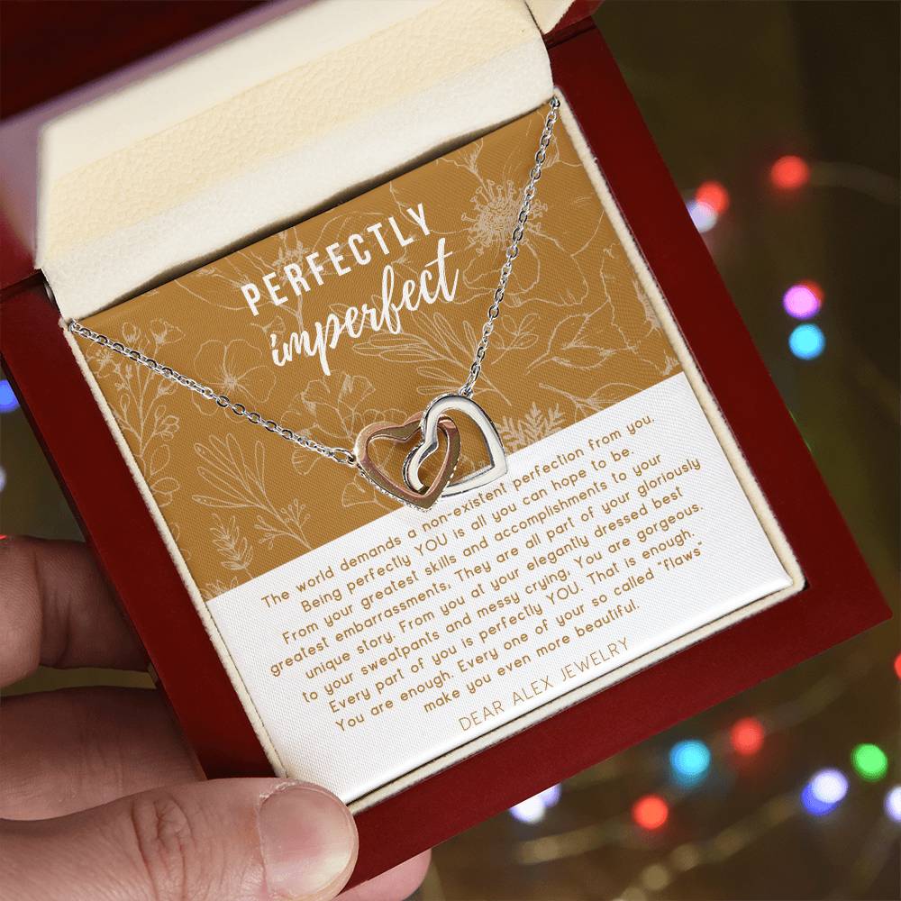 Perfectly Imperfect Hearts Necklace Interlocking Hearts Necklace
