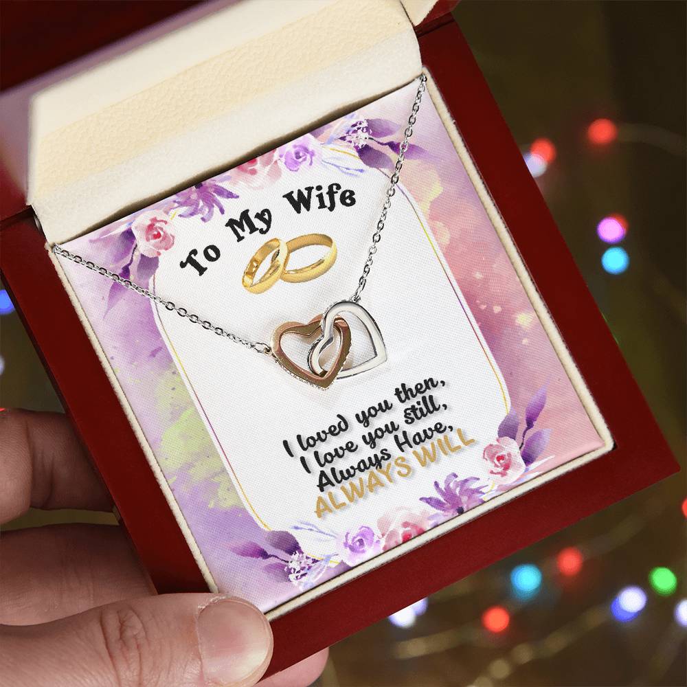 I Love You Always Necklace Interlocking Hearts Necklace