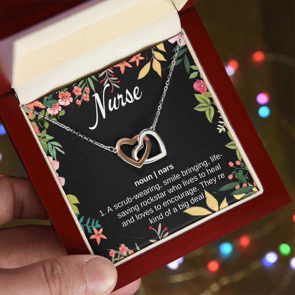 Nurse Gift Interlocking Hearts Necklace