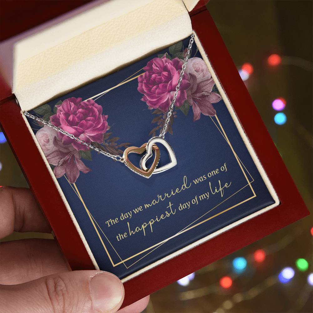 The Day We Married - Interlocking Hearts Necklace