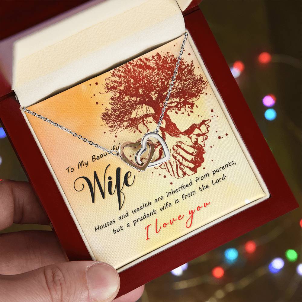 Romantic Gift For Wife - No One Loves You Like I Do V2 Anniversary Gift From Husband Valentine'S Day Present Interlocking Hearts Necklace