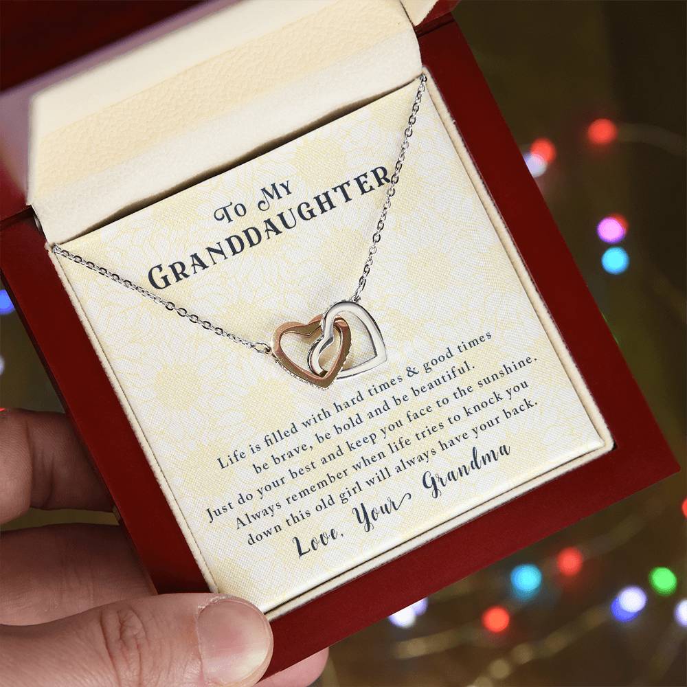 Gift For Granddaughter - Interlocking Hearts Necklace