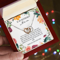 To My Boyfriends Mom - Floral Interlocking Hearts Necklace
