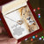 To My Daughter - This Old Lion Will Always Have Your Back Interlocking Hearts Necklace