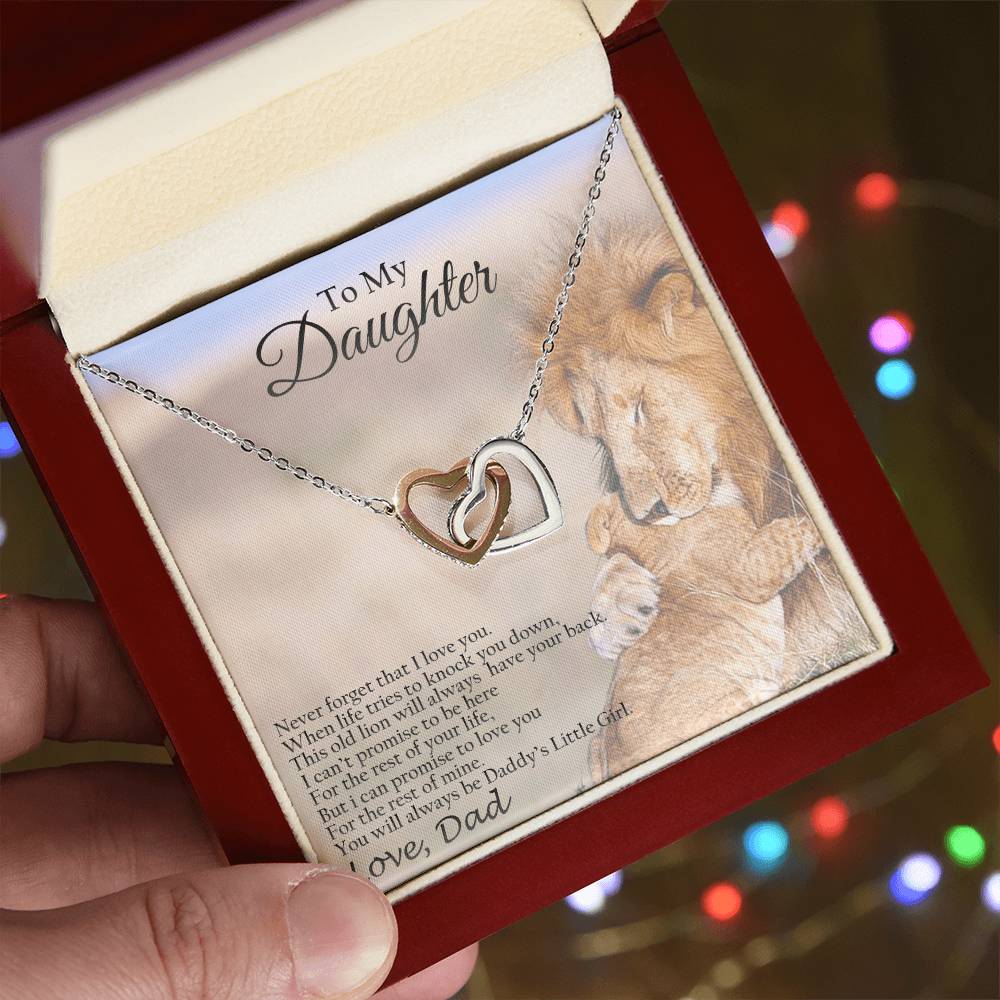 You Will Always Be Daddy'S Little Girl Interlocking Hearts Necklace