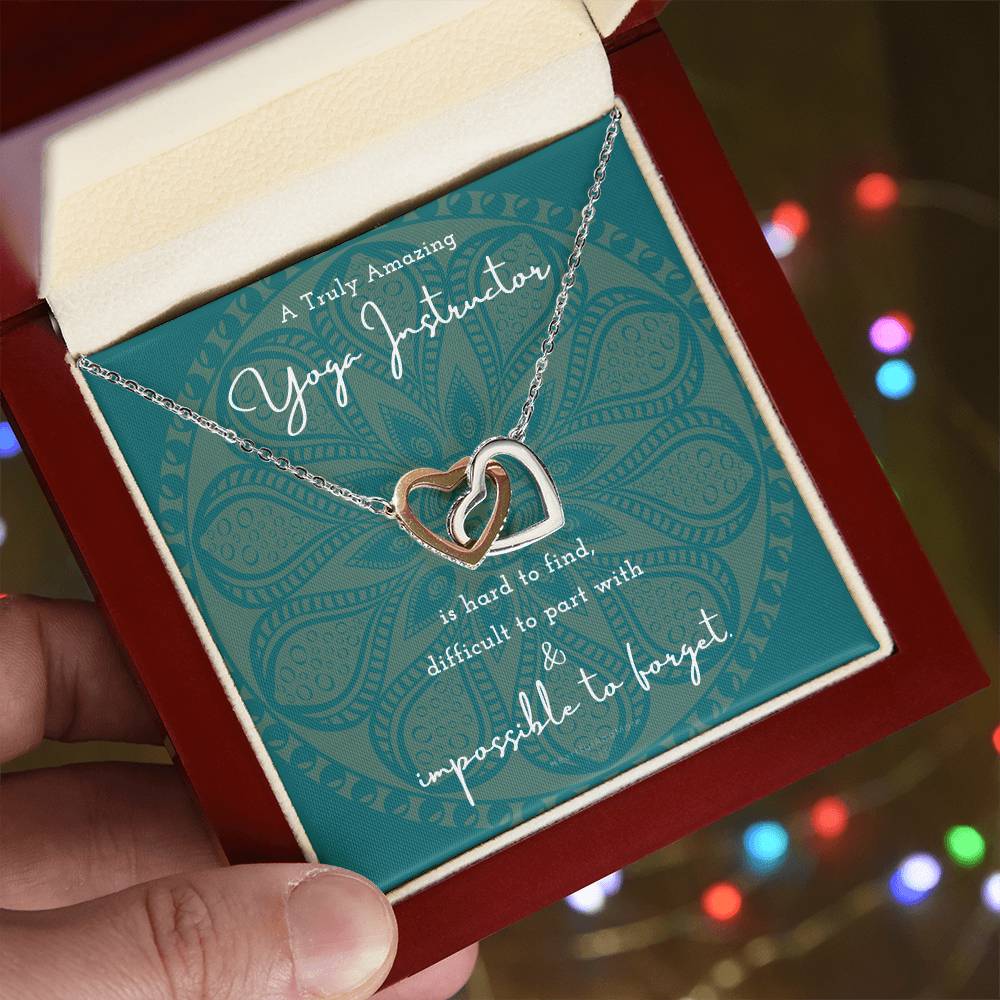 Gift For Yoga Instructor Yoga Instructor Appreciation Gift A Truly Amazing Yoga Instructor Gift Interlocking Hearts Necklace
