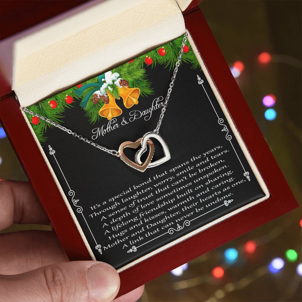 Mother & Daughter - It'S A Special Bond Interlocking Hearts Necklace