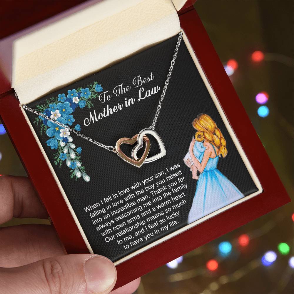 To My Future Mother In Law Gifts Mother In Law Necklace Interlocking Hearts Necklace