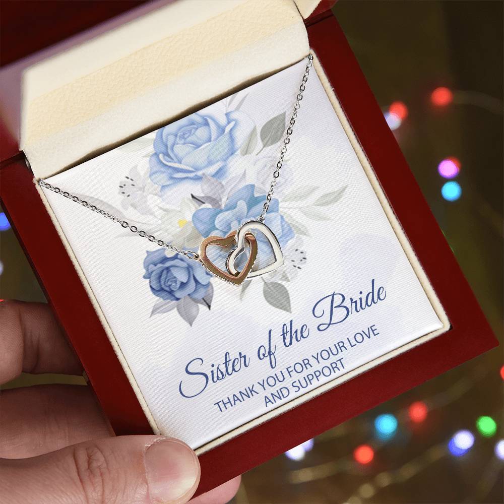 Sister Of The Bride Jewelry Boxsister Of The Bride Necklace Sister In Law Wedding Day Giftsister Of The Groom Weddinginterlocking Hearts Interlocking Hearts Necklace