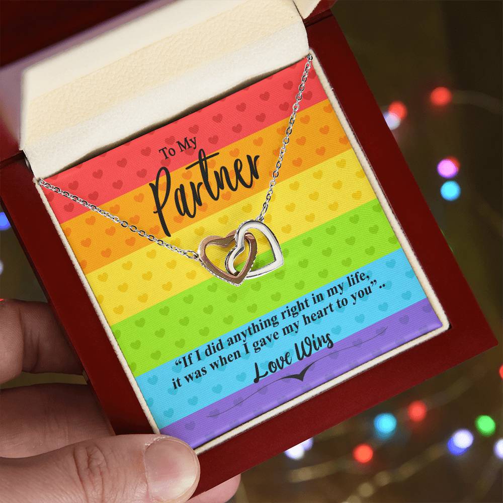 Love Wins Necklace Interlocking Hearts Necklace