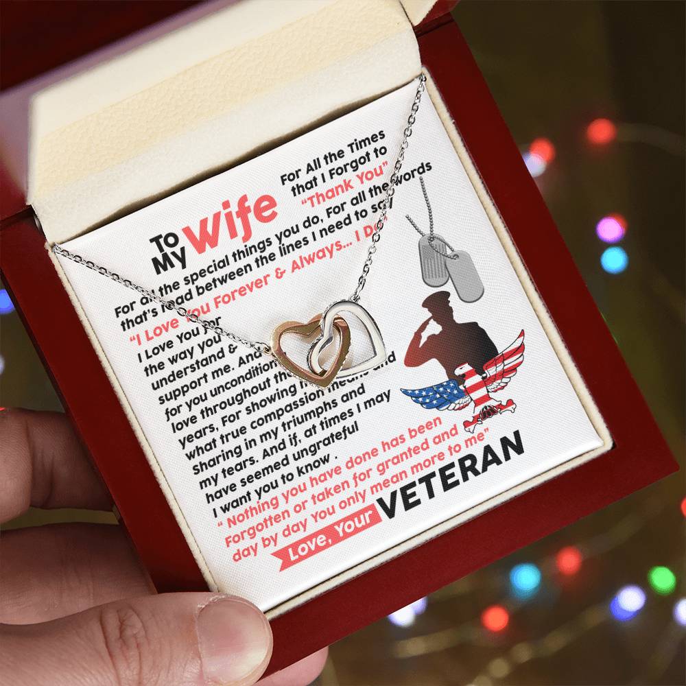 Veteran'S Wife - Interlocking Heart Necklace Interlocking Hearts Necklace