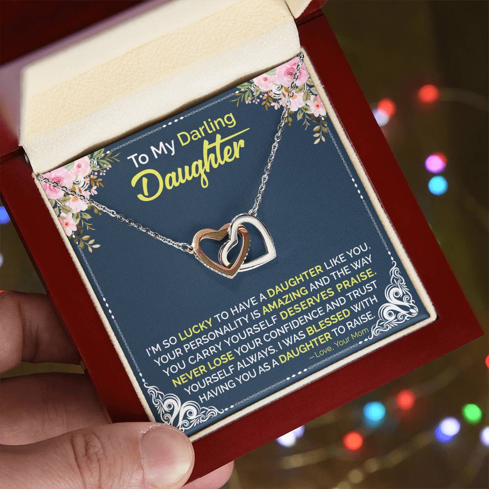 Mom To Daughter - Interlocking Hearts Necklace