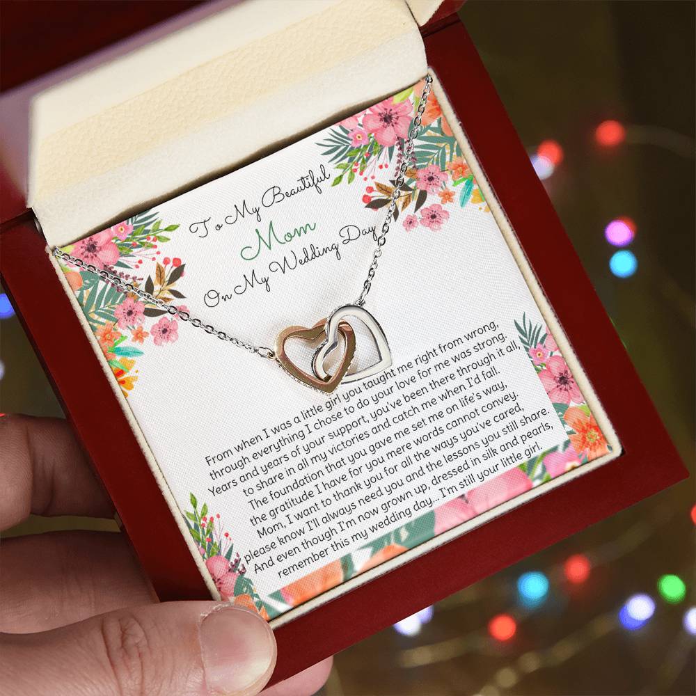 Mother Of The Bride Gift From Daughter Interlocking Hearts Necklace