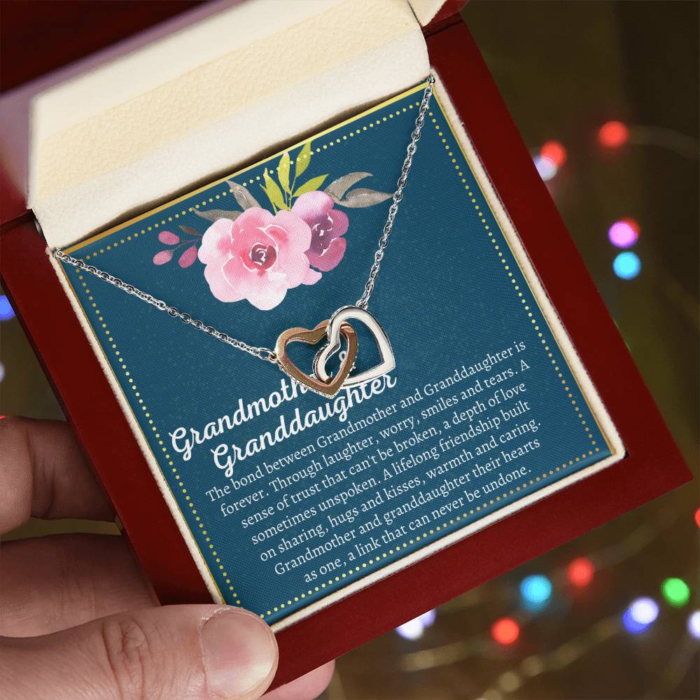 Granadmother & Grandaughter Interlocking Hearts Necklace