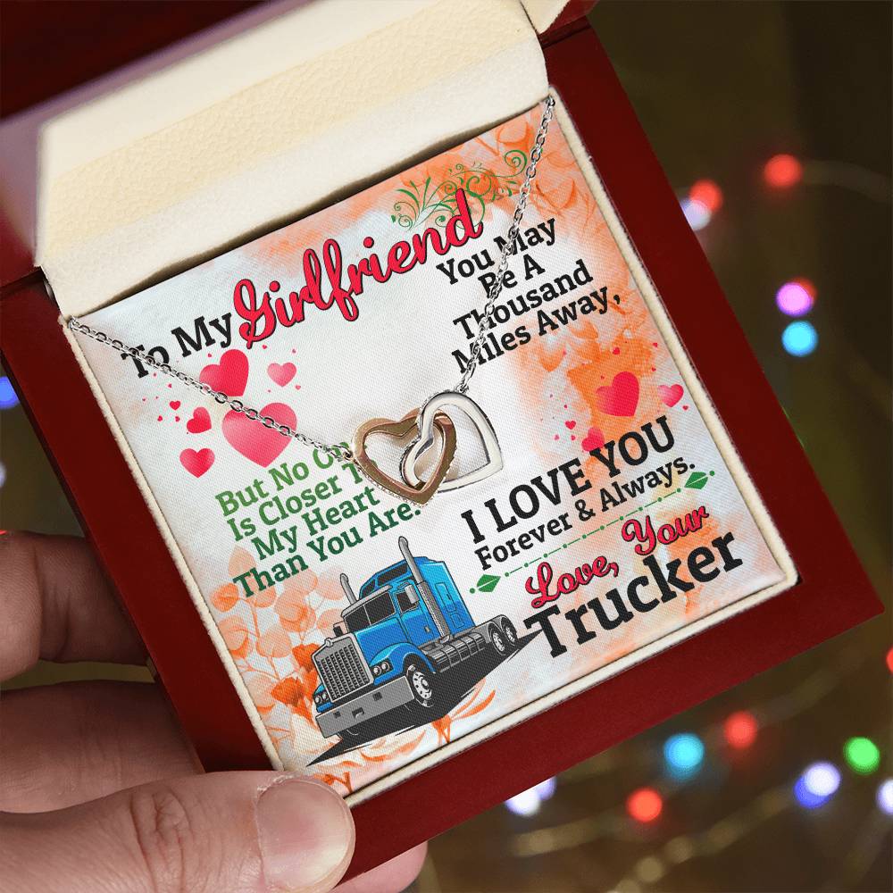 Trucker'S Girlfriend - Interlocking Heart Necklace Interlocking Hearts Necklace