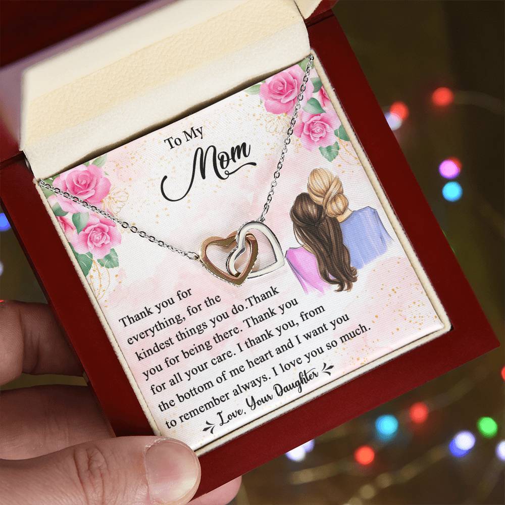 Mother'S Day Gift 2021 - Mother'S Day Gift Form Daughter Interlocking Hearts Necklace
