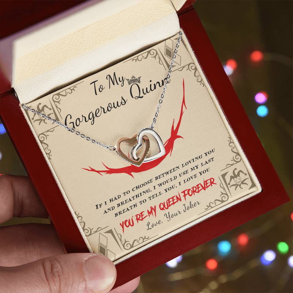To My Gorgerous Quinn Interlocking Hearts Necklace