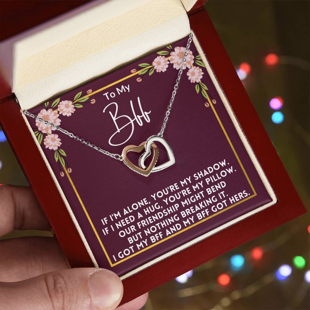 To My Bff - Nothing Breaking Our Friendship - Necklace Interlocking Hearts Necklace