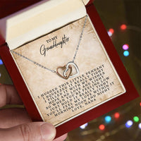 To My Granddaughter Necklace Birthday Gift For Granddaughter Necklace For Granddaughter From Grandma Granddaughter Necklace Interlocking Hearts Necklace