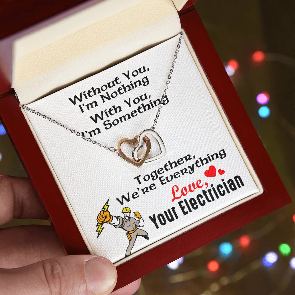 Electrician'S Girlfriend- Interlocking Heart Necklace Interlocking Hearts Necklace