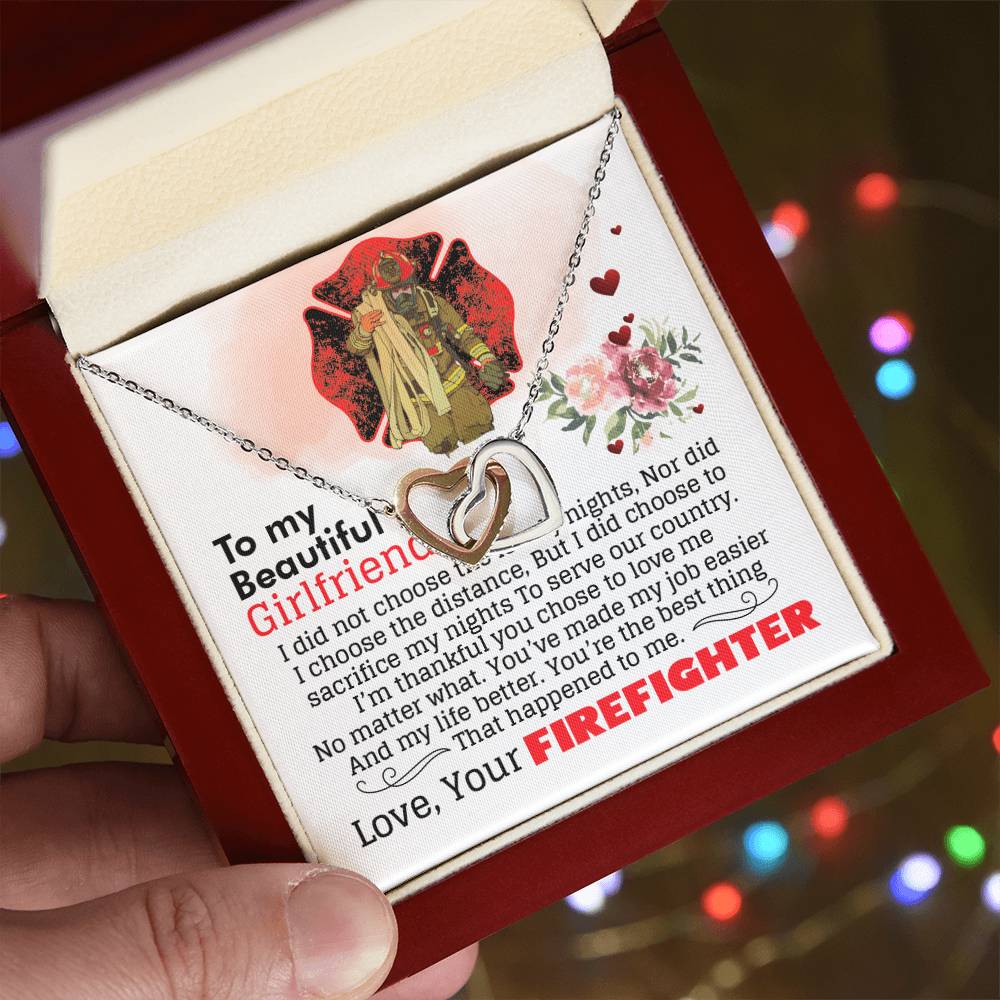 Firefighter'S Girlfriend - Interlocking Heart Necklace Interlocking Hearts Necklace