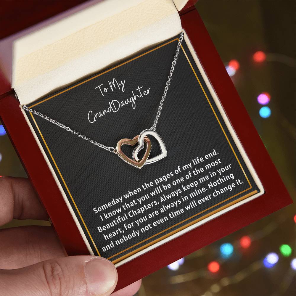 Grand Daughter - Inetrlocking Heart Interlocking Hearts Necklace