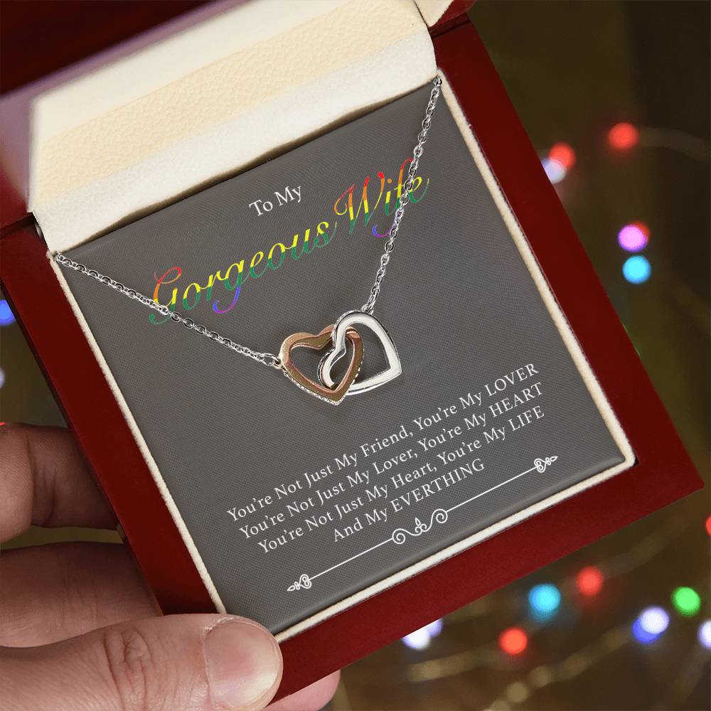 You'Re Not Just My Friend Interlocking Hearts Necklace