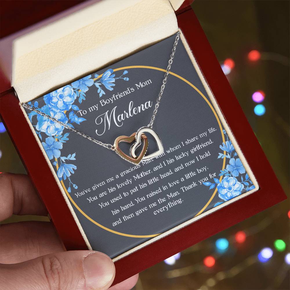 To My Boyfriend 'S Mom - Marlena Interlocking Hearts Necklace