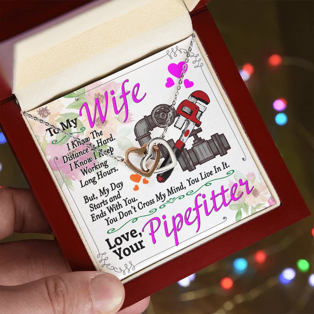 Pipefitter'S Wife - Interlocking Heart Necklace Interlocking Hearts Necklace