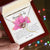 To An Amazing Mama To Be - Pink Rose Interlocking Hearts Necklace