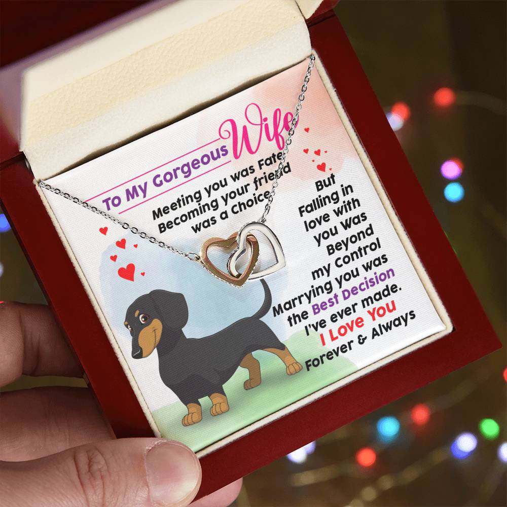 Gift For Wife - Interlocking Heart Necklace Interlocking Hearts Necklace