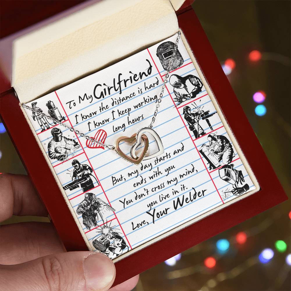 Welder'S Girlfriend - Interlocking Heart Necklace Interlocking Hearts Necklace