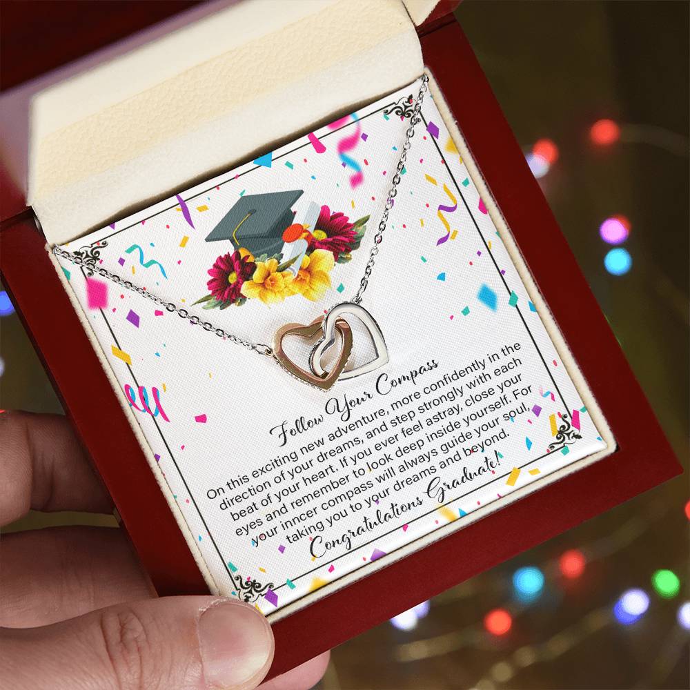 Graduation Gift For Daughter - Interlocking Heart Necklace Interlocking Hearts Necklace