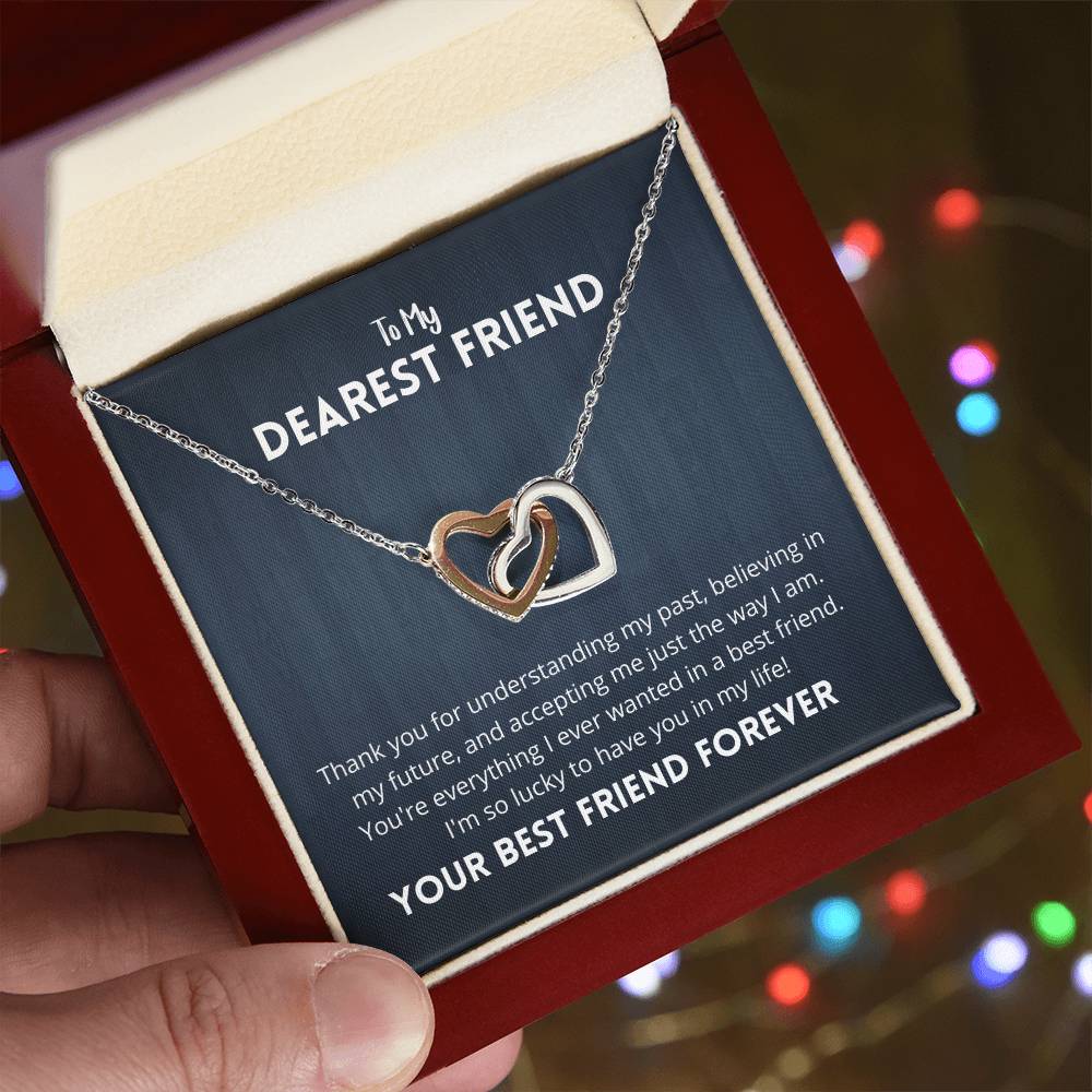 Thanks For Understanding My Past Necklace Interlocking Hearts Necklace