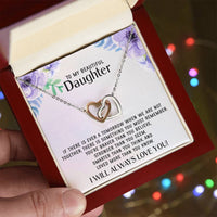 To My Daughter Necklace Gift From Mom Sentimental Jewelry Gift From Father Mother'S Day Gift For Daughter From Mother Interlocking Hearts Necklace