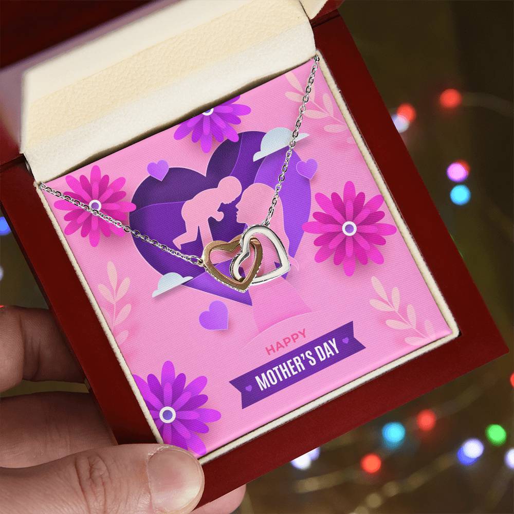 Happy Mother'S Day- Interlocking Heart Necklace Interlocking Hearts Necklace