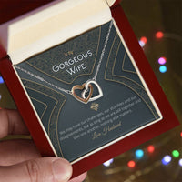 Unique & Romantic Husband To Wife Gift Necklace Interlocking Hearts Necklace
