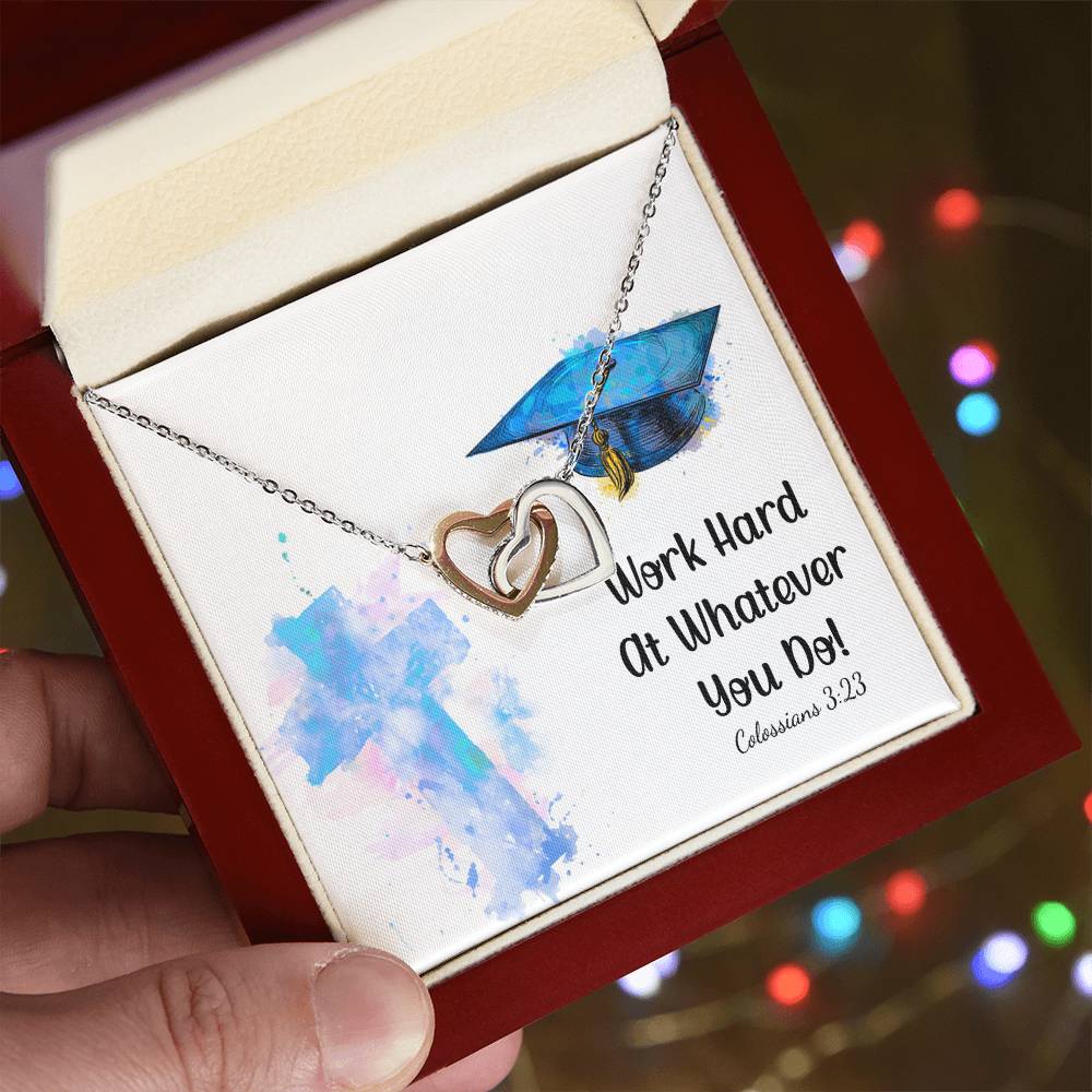 Interlocked Heart Neckless - Graduation Day Interlocking Hearts Necklace