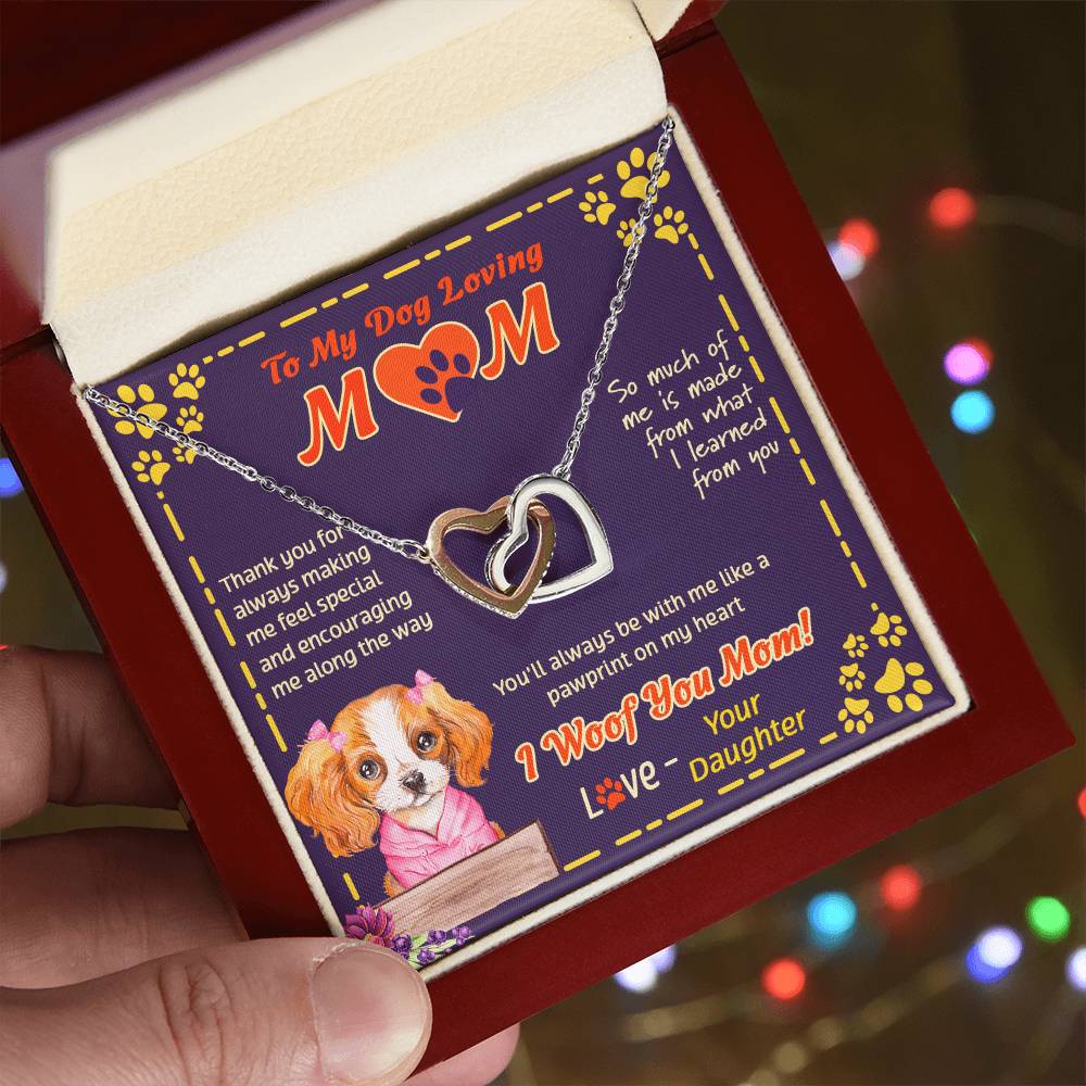 To My Mom - You'Ll Always Be With Me - Necklace Interlocking Hearts Necklace