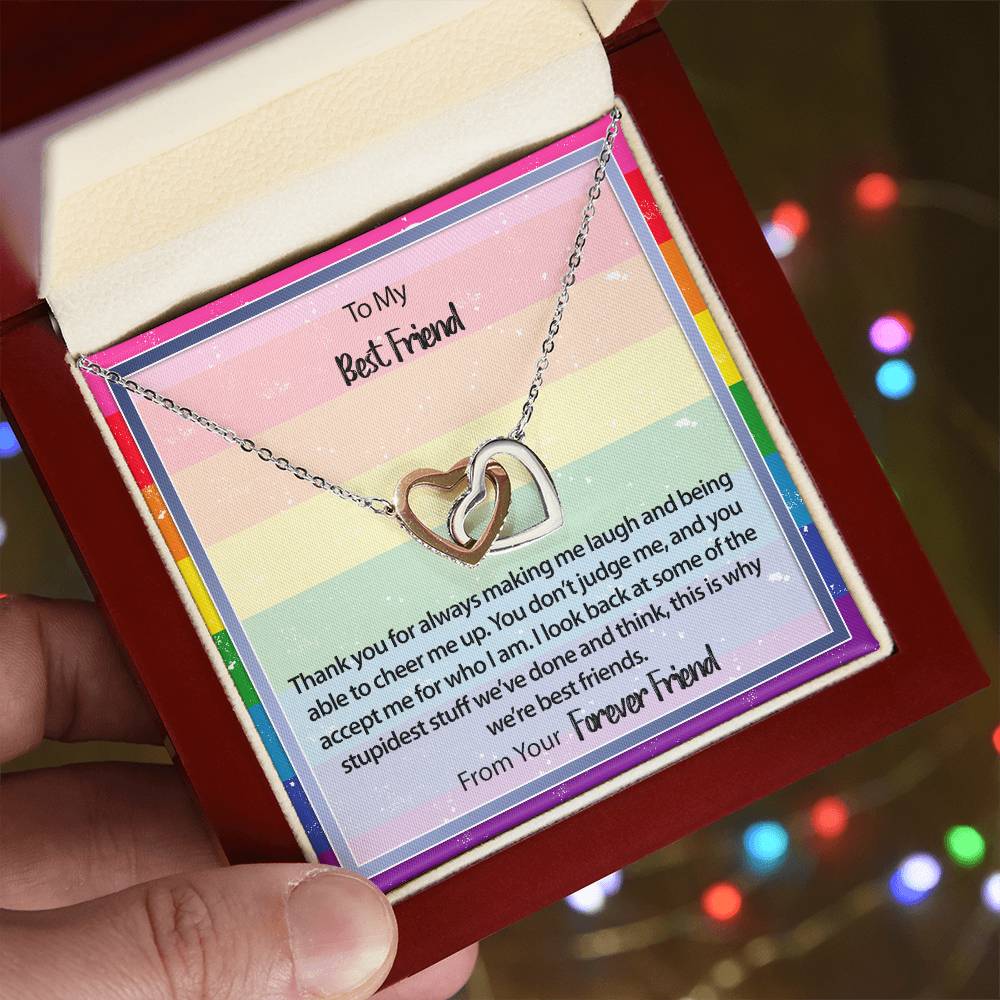 This Is Why We'Re Best Friend Necklace Interlocking Hearts Necklace
