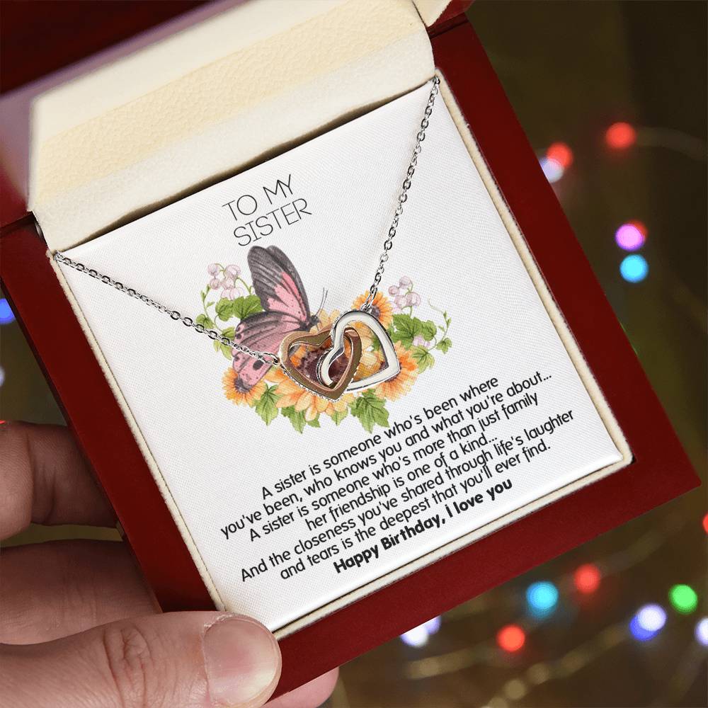Give This Unique Necklace For Your Sister'S Birthday ! Interlocking Hearts Necklace