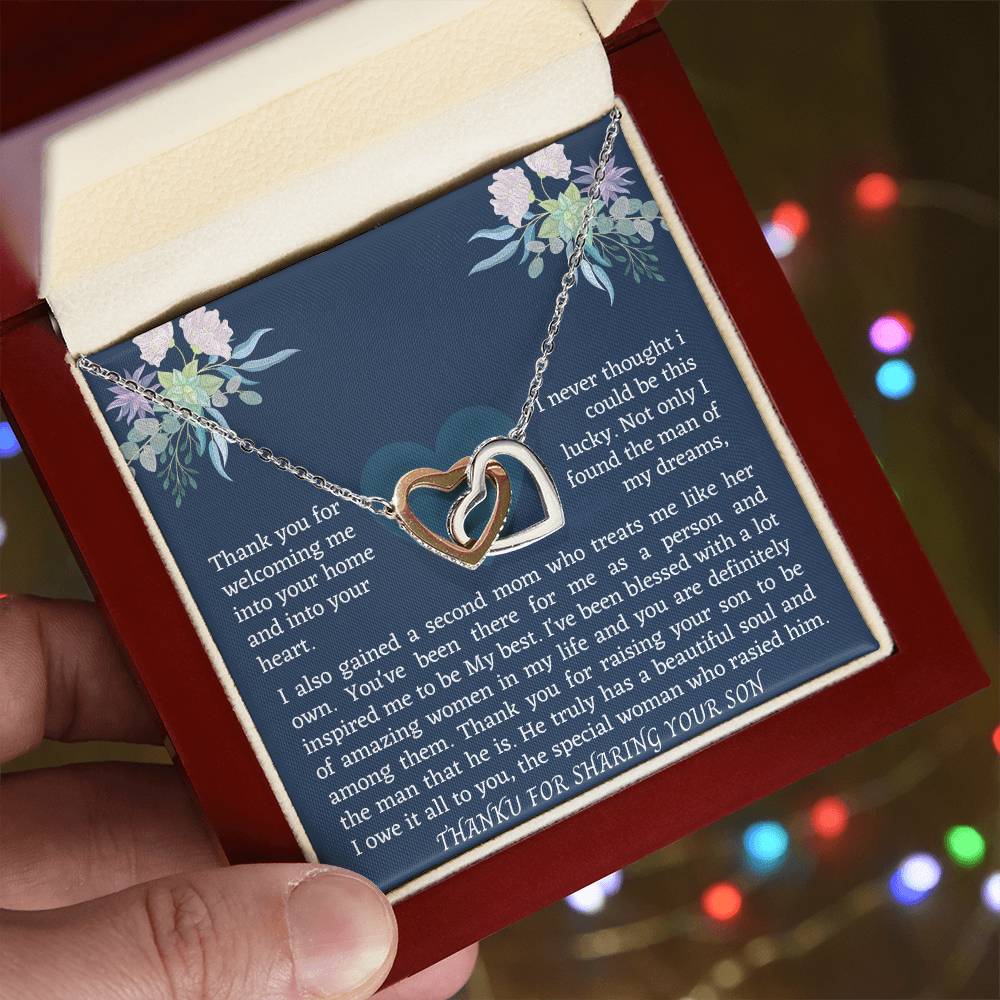 Interlocking Necklace For Boyfriend Mom Interlocking Hearts Necklace