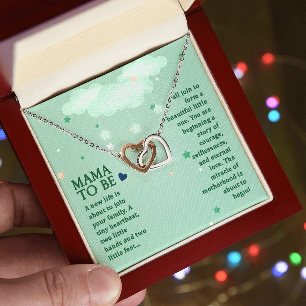 Interlocking Hearts Necklace Mama To Be A New Life