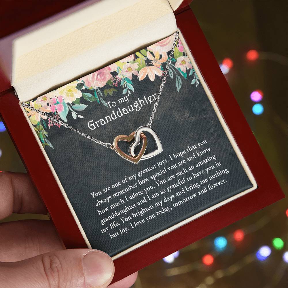 Granddaughter Gift Granddaughter Necklace Gift For Grandchild Granddaughter Jewelry Birthday Gift Interlocking Hearts Necklace