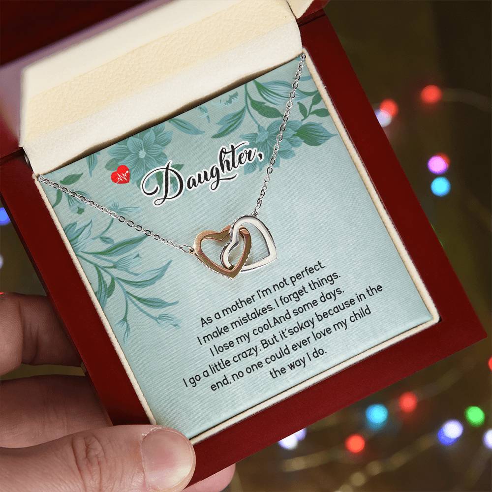 To My Daughter - Interlocking Hearts Necklace4