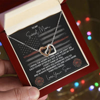 Firefighter Mom Necklace - Firefighter Mom Mother'S Day Gift From Son Interlocking Hearts Necklace