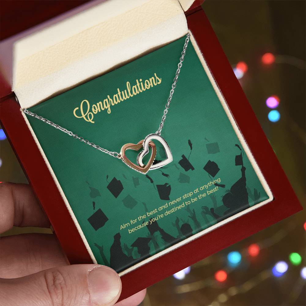 Aim For The Best - Interlocking Hearts Necklace