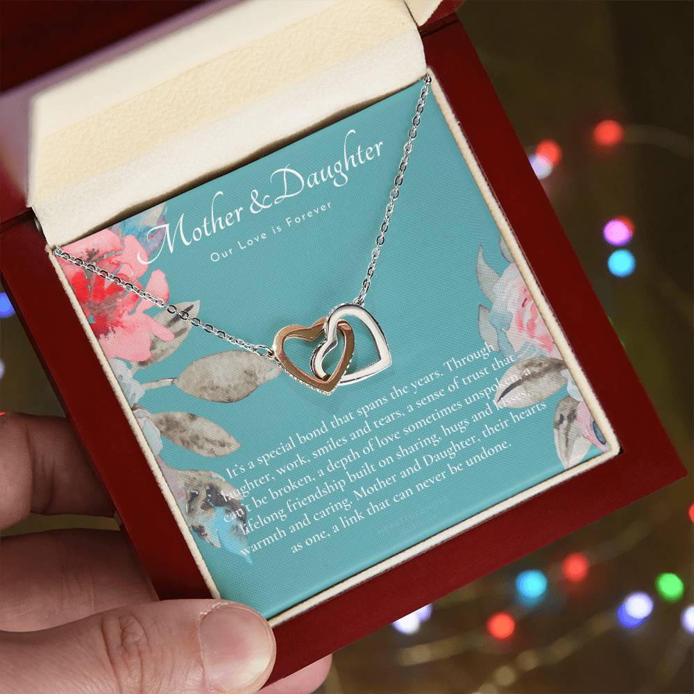 MOM&DA~2 Interlocking Hearts Necklace