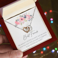 Best Friends Sister Interlocking Hearts Necklace Birthday Message Card Gift